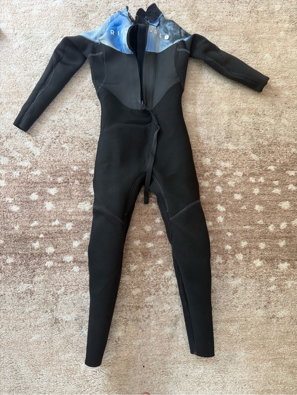 Rip Curl Kids Black & Blue Full Wetsuit One-Piece - Back Zip